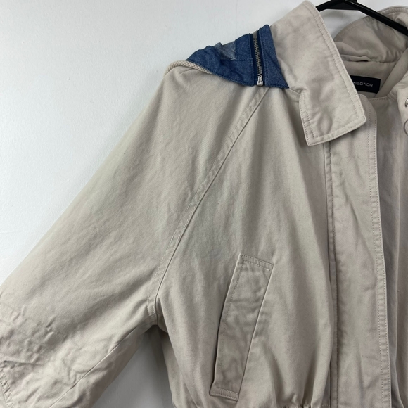 French Connection Cream Jacket with Blue Accents - Picture 5 of 9